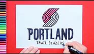 How to draw the Portland Trail Blazers logo (NBA Team)