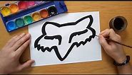 How to draw a FOX Racing logo