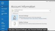How to change your email password in Outlook 2016?