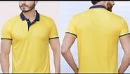 Free Yellow Solid Polyester Blend Polo T-Shirt Unboxing And Review Video l Real Review