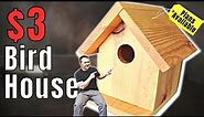 Simple Cedar Bird House || For $3