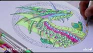 How to Color Iridescent Scales with Gel Pens and Markers | ColorIt Dragons