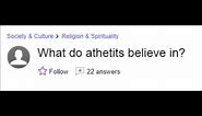 Yahoo answers misspellings - Atheism
