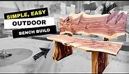 Live Edge Cedar bench - Easy outdoor bench build