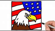 How to Draw Eagle Flag Memorial Day