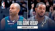 Full Game Recap: Hornets vs Spurs | Tony Parker Returns to San Antonio For The First Time