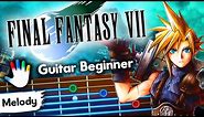 Final Fantasy VII Main Theme Guitar Lessons for Beginners Nobuo Uematsu | Tutorial + Backing Track