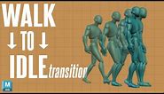 How I Make Transition Animations for Games: Walk to Idle Animation Tips and Techniques!