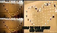 HOW TO DECORATE HEART LED PHOTO CLIP LIGHT | HOW TO USE HEART LED LIGHT CLIP |`HEART LED LIGHT DECOR
