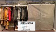 Instructions on Mainstays Extra Wide Clothes Closet