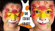 GIRAFFE Face Paint ONE STROKE Tutorial