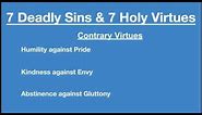 7 Deadly Sins and 7 Holy Virtues