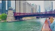 [ 4K ] CHICAGO RIVER - Downtown Walking Tour, Summer Season, Travel, Architecture, USA.