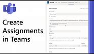 How to create Assignments in Microsoft Teams (2021)