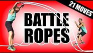 21 BEST BATTLE ROPES EXERCISES | Battling Rope Exercises For Muscle Ropes Workouts
