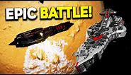 DREADNOUGHT vs BATTLECRUISER - Space Engineers EPIC Battle!
