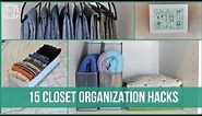 15 CLOSET ORGANIZATION HACKS - How to organize your closet | OrgaNatic