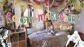 room makeover & tour // (pinterest inspired, aesthetic, indie, maximalist)