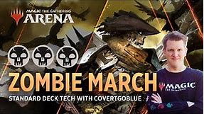 Zombie March - BRAAAINS!!! | Mono-Black Deck Tech with CovertGoBlue | MTG Arena
