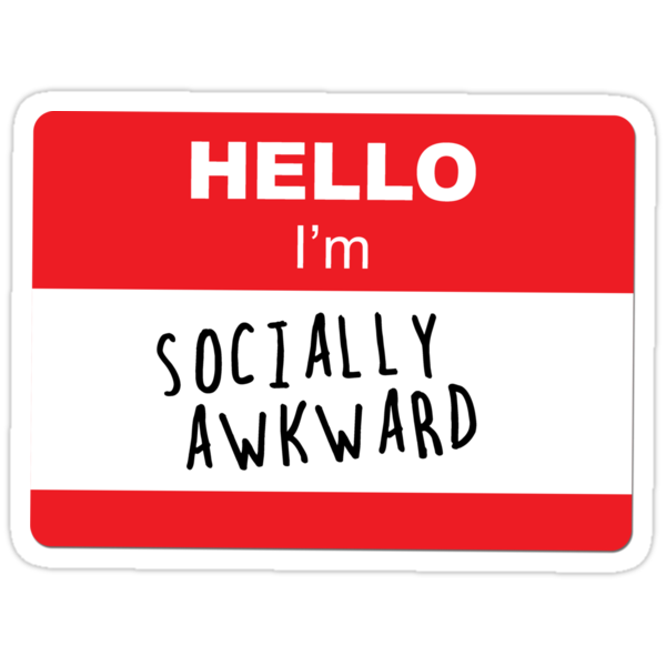 "Hello I'm Socially Awkward" Stickers by Official Fantique | Redbubble