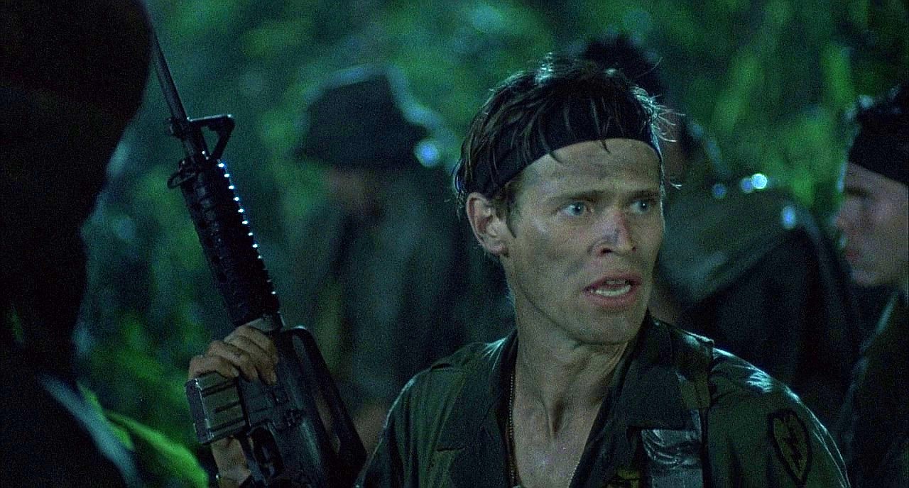 1. Platoon (1986) is a movie about wartime. The protagonist finds himself strung in the conflicts of his platoon. He can't decide whether to work with the ethical and safe men or the psychopathic and ill-tempered ones.