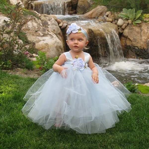 Abi's blog: Cinderella Blue Fairy Princess Gown Flower Girl Tutu Dress ...