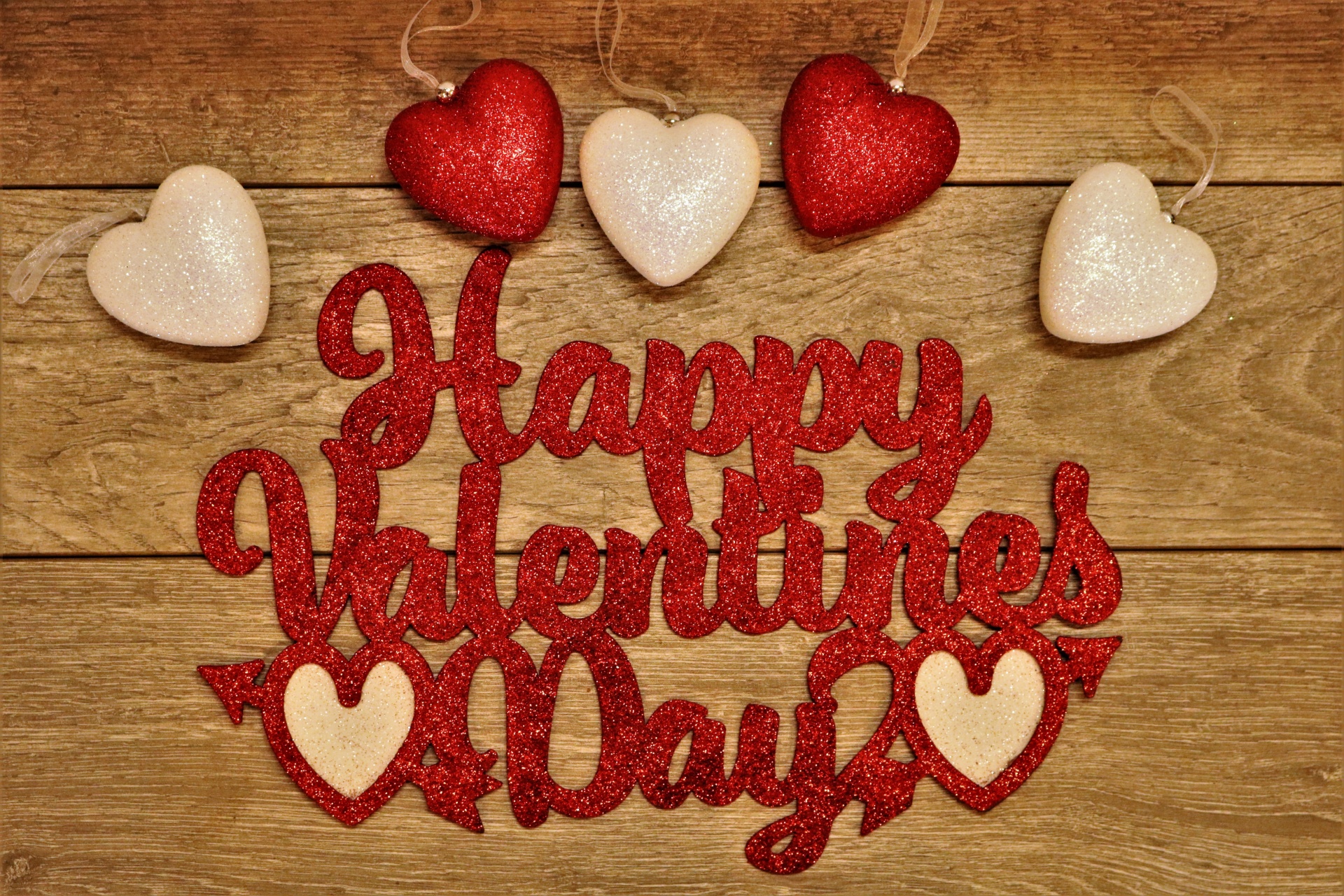 Happy Valentine's Day Red Glitter Free Stock Photo - Public Domain Pictures