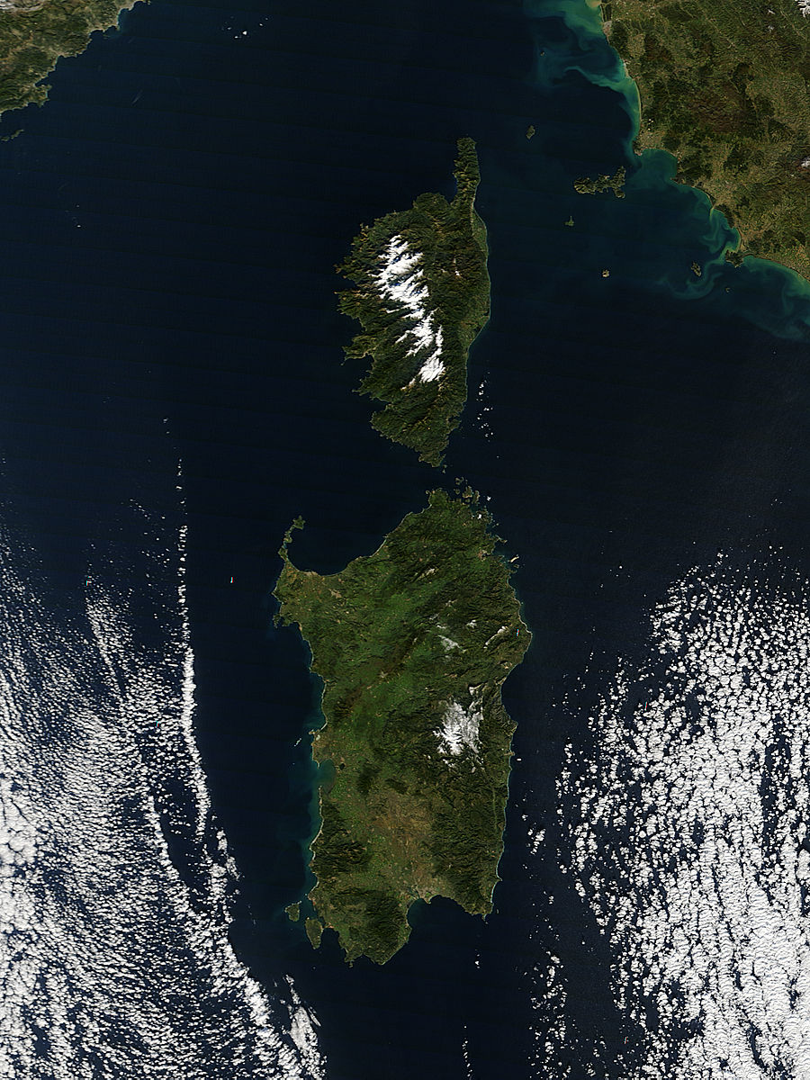 NASA MODIS Image of the Day: December 13, 2012 - Snow in Corsica and ...