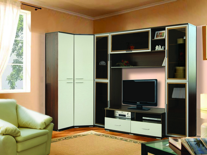 Угловые стенки для гостиной: 40+ вместительных и функциональных решений для комфортного интерьера