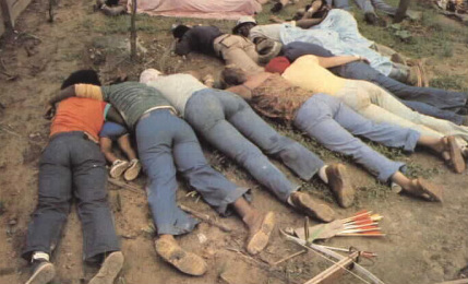 Mass murder-suicide- - The Jonestown massacre