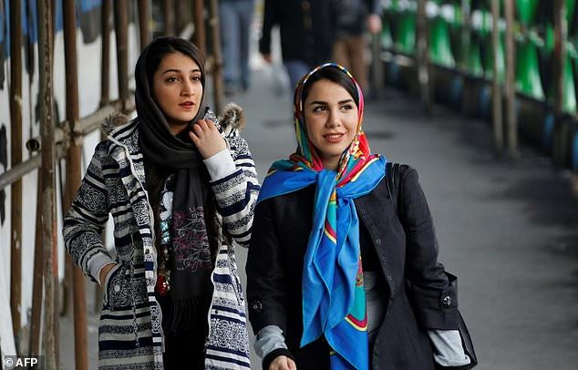Iranian women in hijabs