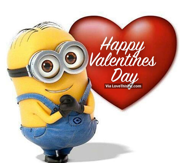 Happy Valentine's Day Heart Minion Quote Pictures, Photos, and Images for Facebook, Tumblr ...