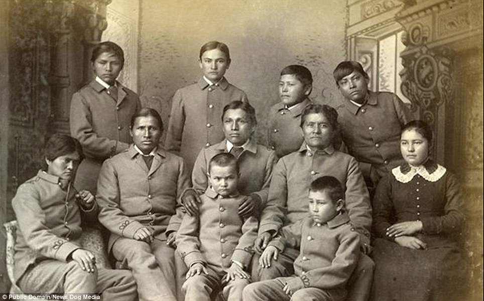 Native American children were forced to forget traditions | Daily Mail ...