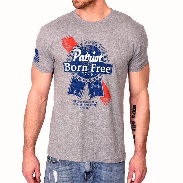 Patriot Born Free Tri-Blend T-Shirt | Made In The USA – Freedom Fatigues