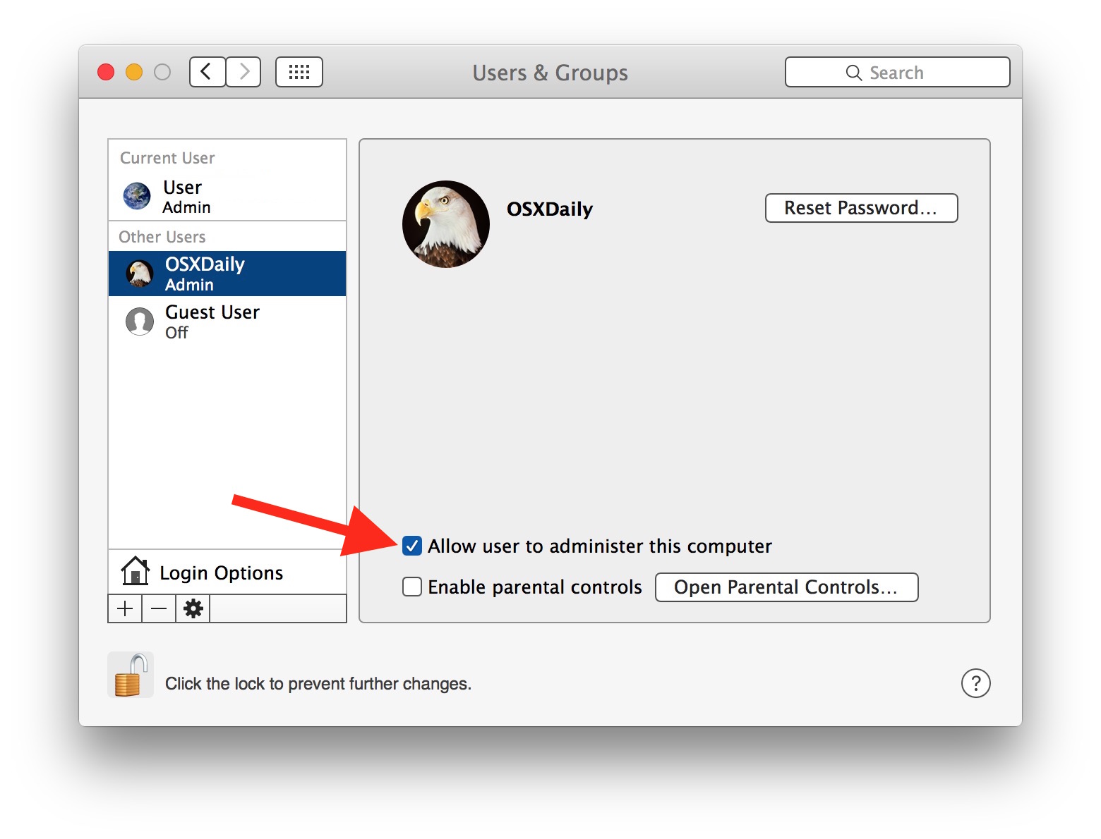 Turn Standard into Administrator Account in Mac OS X