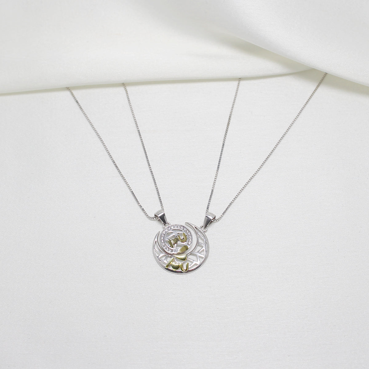 Silver Love Couple Pendant – GIVA Jewellery