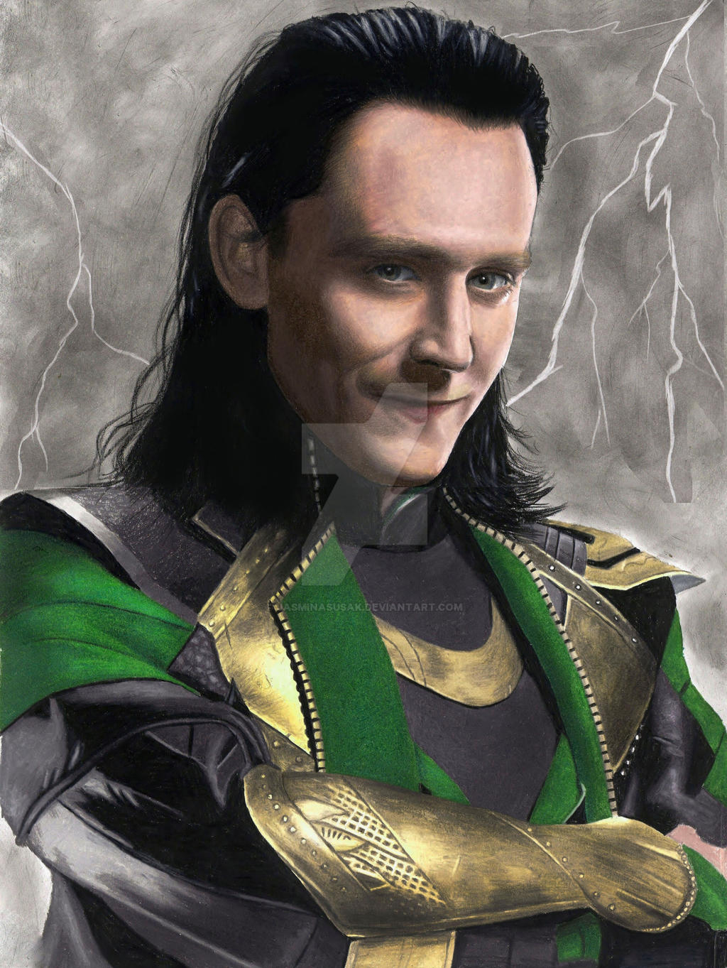 Colored Pencil Drawing of Loki by JasminaSusak on DeviantArt