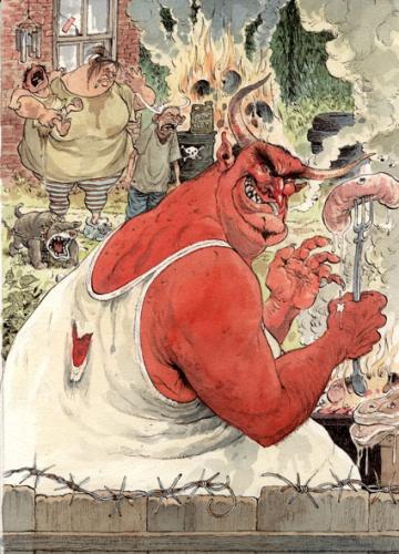 Neighbour from Hell By DavidP | Politics Cartoon | TOONPOOL