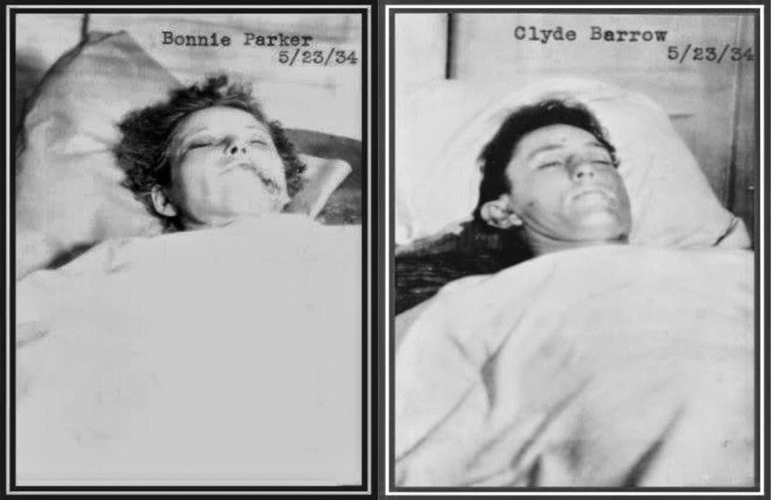 Bonnie and Clydes house: Bonnie and Clyde death photos