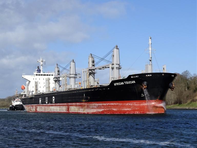 A bulk carrier. Africa's blue economy offers immense investment opportunities. www.theexchange.africa