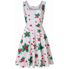 Hupom Summer Dresses Dresses For Women In Clothing Flutter Fit & Flare Dress Green S