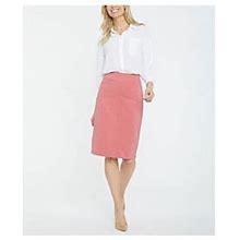 NYDJ Ponte Knit 5 Pocket Pull-On Skirt, Size 0, Slate Rose
