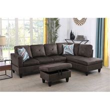 Brown Sectional - Aine Home Right Hand Facing Sofa & Chaise Linen/Microfiber/Microsuede | Wayfair C7d375adad6558e078b08e6af717335a