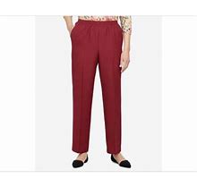 ALFRED DUNNER 8 Red Pants Classics Collection Proportioned SHORT
