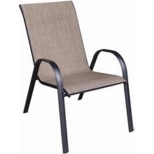 Living Accents Black Steel Frame Sling Chair Tan