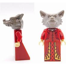 1 Lego Minifigure Wolf With Skirt Big Bad Wolf Town City
