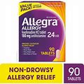 Allegra Adult 24HR Tablet (90Ct, 180 Mg), Allergy Relief..