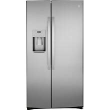 GE 21.8-Cu Ft Counter-Depth Side-By-Side Refrigerator With Ice Maker (Stainless Steel) | GZS22IYNFS