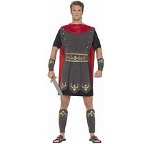 40" Black And Red Roman Gladiator Men Adult Halloween Costume - XL