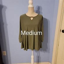 New Directions Medium Womens Blouse - Women | Color: Green | Size: M